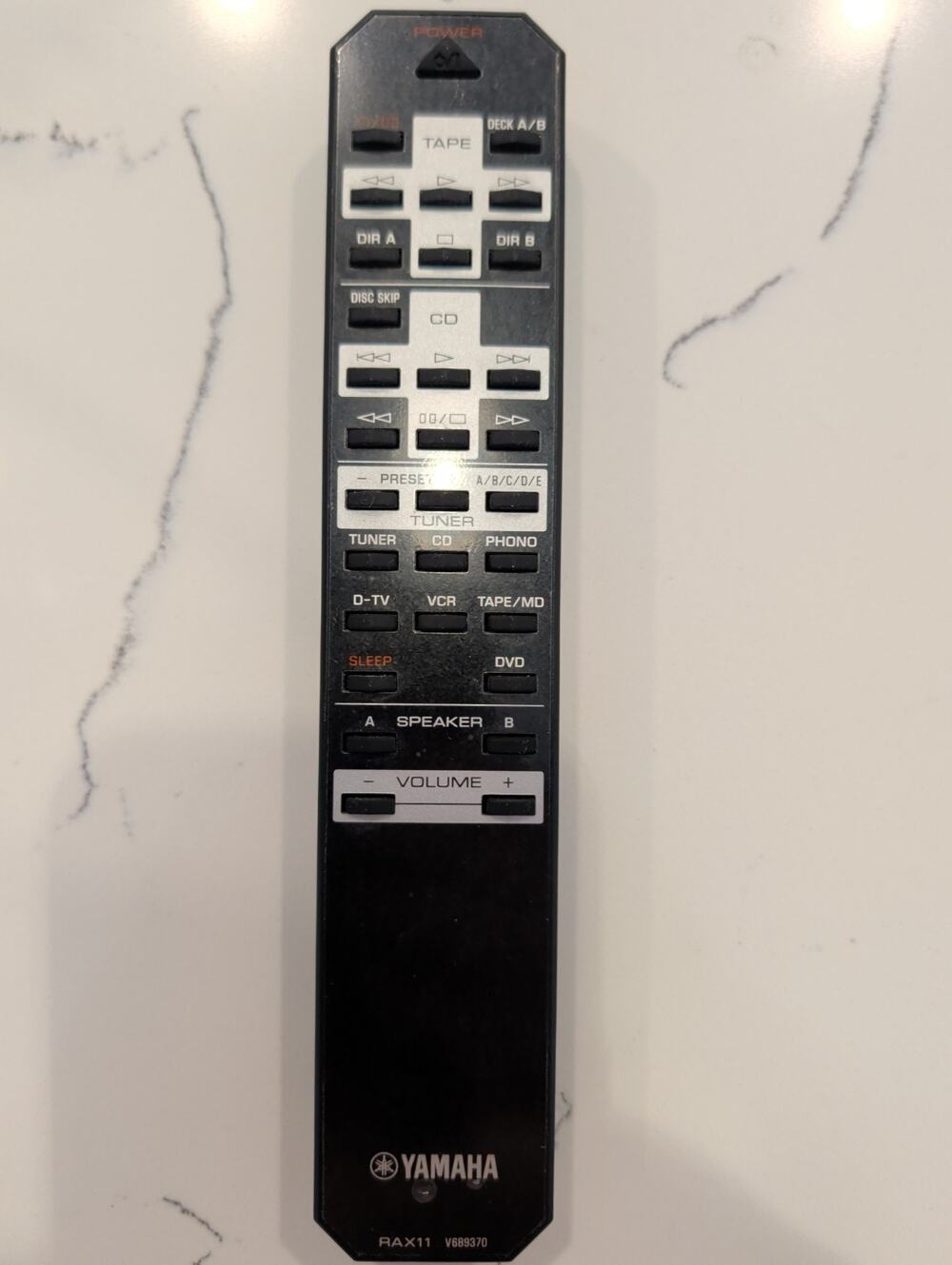 Yamaha RAX11 V689370 Remote Control Genuine OEM